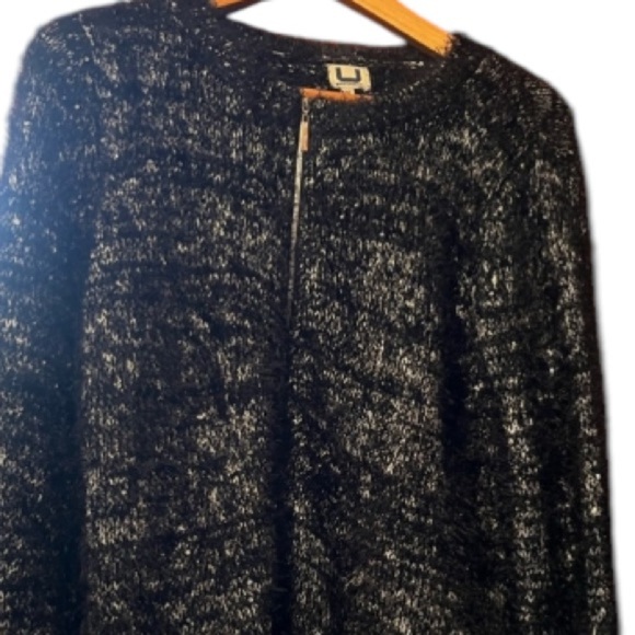 Adolfo Dominguez CrewNeck Long Sleeve Zip Up Sweater Sz Small Women - Picture 7 of 9